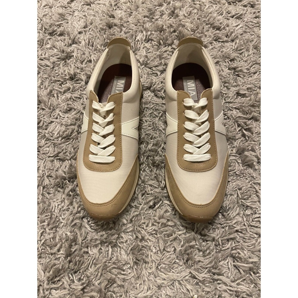Tan and White, MIA women's shoes 8.0‎